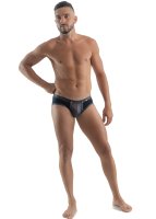 Geronimo Erotic Push or Zipp Mini-Slip mit Druckknöpfen Black
