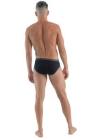 Geronimo Erotic Push or Zipp Mini-Slip mit Druckknöpfen Black