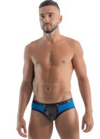Geronimo Erotic Push or Zipp Mini-Slip mit Druckknöpfen Blue