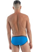 Geronimo Erotic Push or Zipp Mini-Slip mit Druckknöpfen Blue
