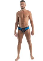 Geronimo Erotic Push or Zipp Mini-Slip mit Druckknöpfen Blue