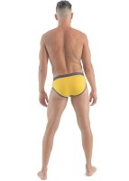 Geronimo Erotic Push or Zipp Mini-Slip mit Druckknöpfen Yellow