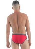 Geronimo Erotic Push or Zipp Mini-Slip mit Druckknöpfen Red