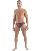 Geronimo Erotic Push or Zipp Mini-Slip mit Druckknöpfen Red