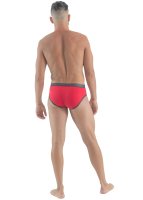 Geronimo Erotic Push or Zipp Mini-Slip mit Druckknöpfen Red
