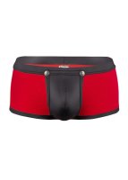 Geronimo Erotic Push or Zipp Boxer mit Druckknöpfen Red