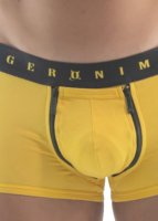 Geronimo Erotic Push or Zipp Boxer mit Reißverschluss Yellow