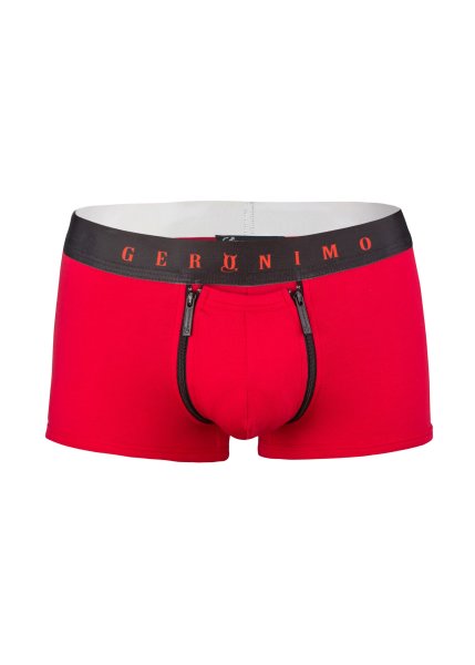 Geronimo Erotic Push or Zipp Boxer mit Reißverschluss Red