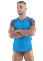 Geronimo Erotic Push or Zipp T-Shirt Blue