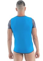 Geronimo Erotic Push or Zipp T-Shirt Blue