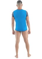 Geronimo Erotic Push or Zipp T-Shirt Blue