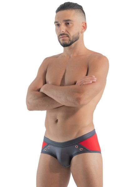 Geronimo Erotic Mission Slip mit Nieten Red