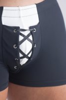 Geronimo Erotic Classic Laced Boxer mit Schnürung Black/White
